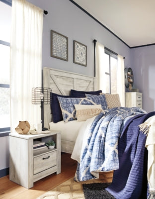 Ashley Bellaby Whitewash Queen Crossbuck Panel Bed