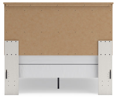 Benchcraft Linnocreek White Warm Brown Queen Panel Bed