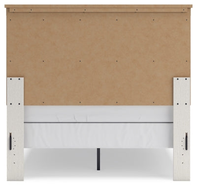 Benchcraft Linnocreek White Warm Brown Full Panel Bed