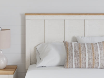Benchcraft Linnocreek White Warm Brown Full Panel Bed