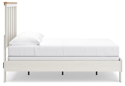 Benchcraft Linnocreek White Warm Brown Full Panel Bed