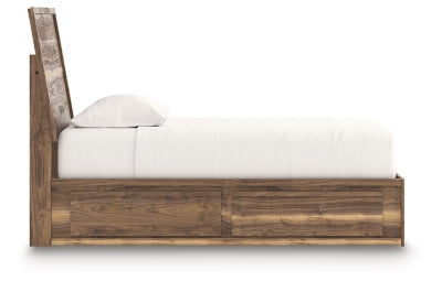 Ashley Zadilyn Brown Twin Panel Bed with Storage