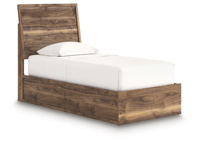 Ashley Zadilyn Brown Twin Panel Bed