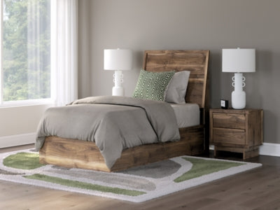 Ashley Zadilyn Brown Twin Panel Bed