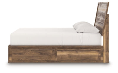 Ashley Zadilyn Brown King Panel Bed with Storage