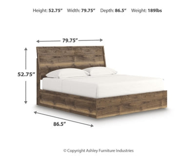 Ashley Zadilyn Brown King Panel Bed