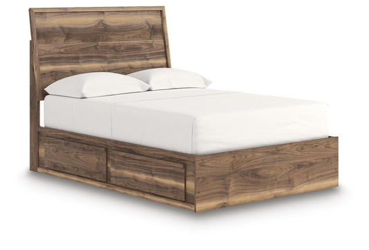 Ashley Zadilyn Brown Full Panel Bed with Storage