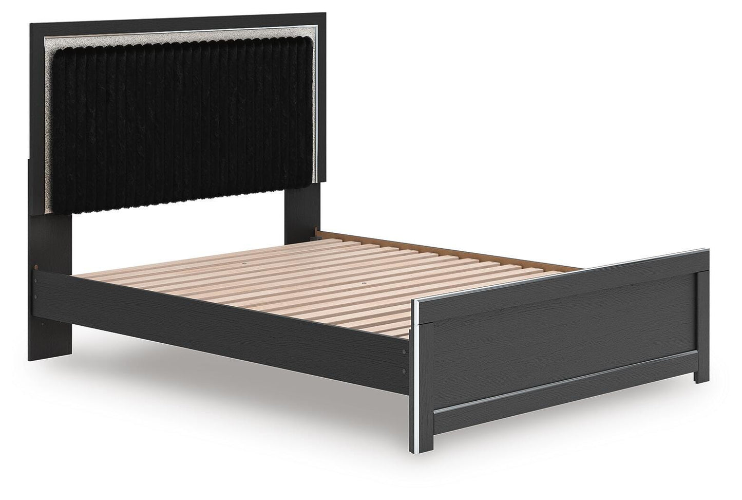 Ashley Birmonton Black Queen Upholstered Panel Platform Bed