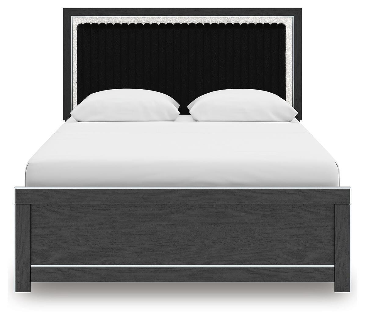 Ashley Birmonton Black Queen Upholstered Panel Platform Bed