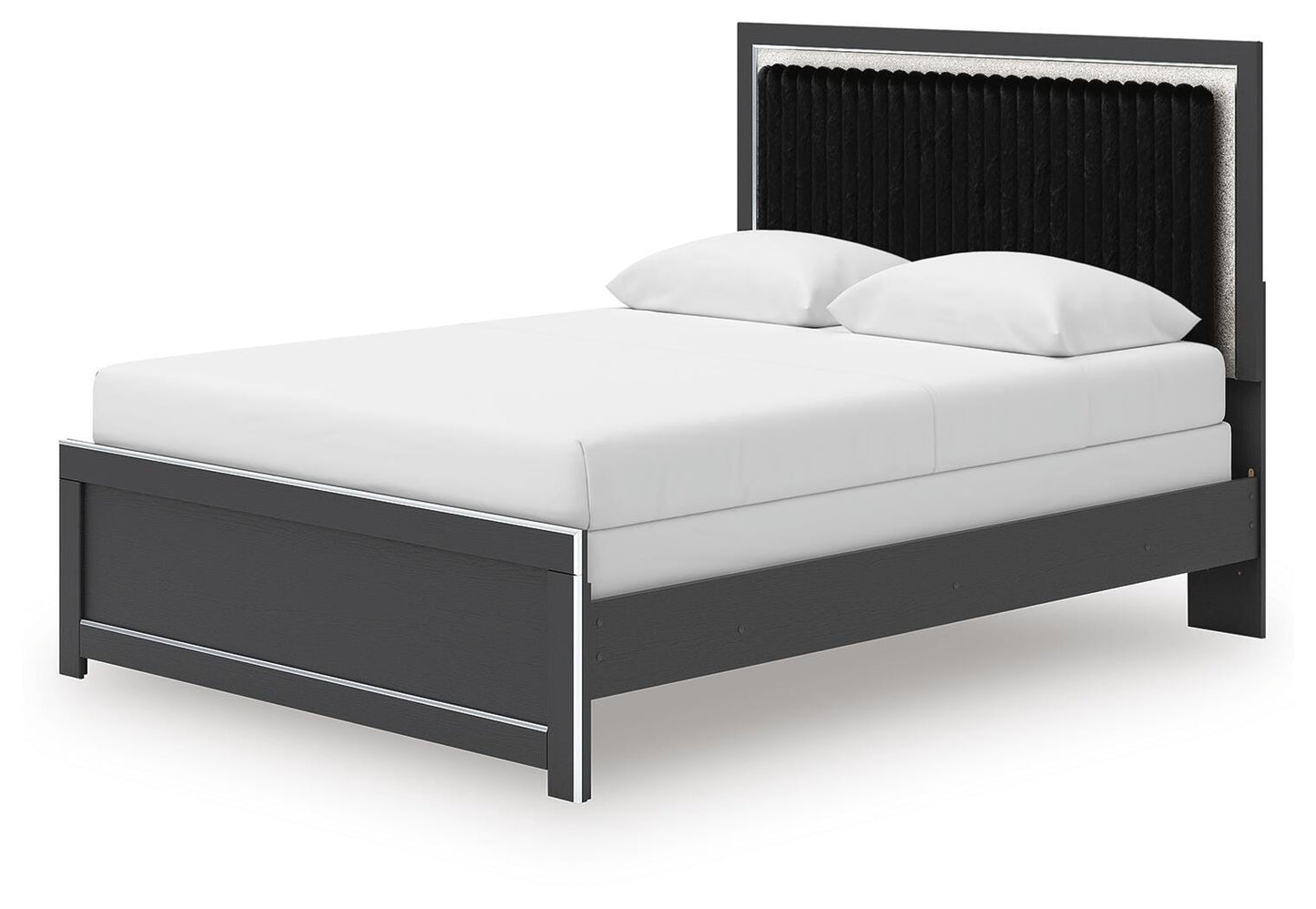 Ashley Birmonton Black Queen Upholstered Panel Bed