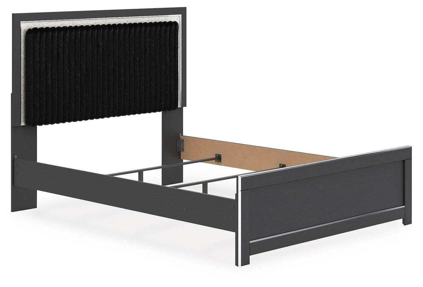 Ashley Birmonton Black Queen Upholstered Panel Bed