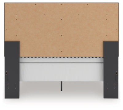 Ashley Birmonton Black Queen Upholstered Panel Bed