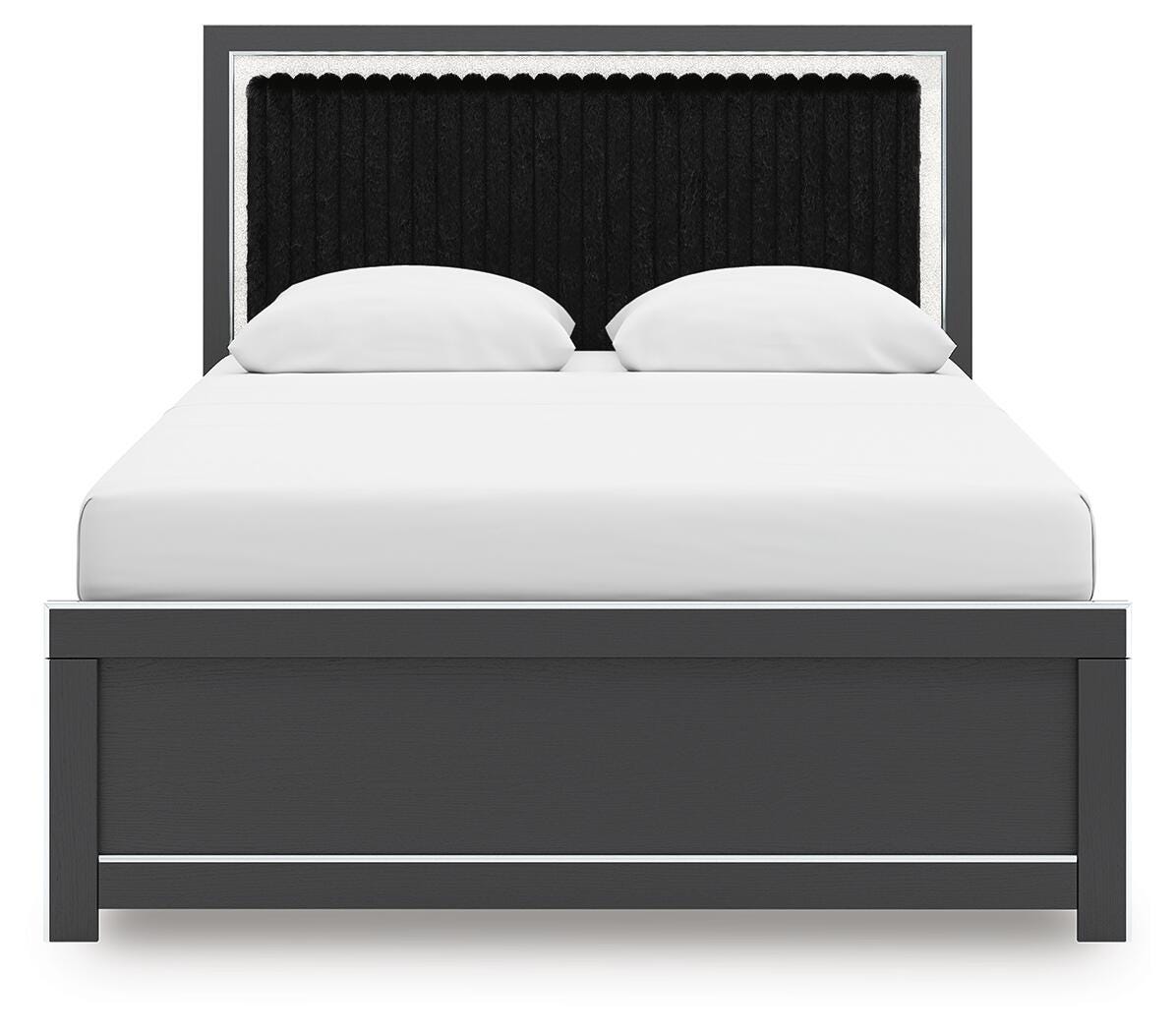 Ashley Birmonton Black Queen Upholstered Panel Bed