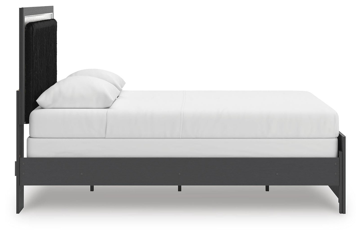 Ashley Birmonton Black Queen Upholstered Panel Bed