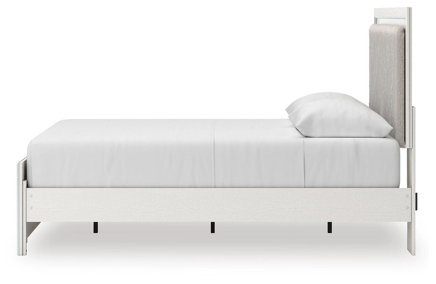 Ashley Birmonton White Queen Upholstered Panel Platform Bed