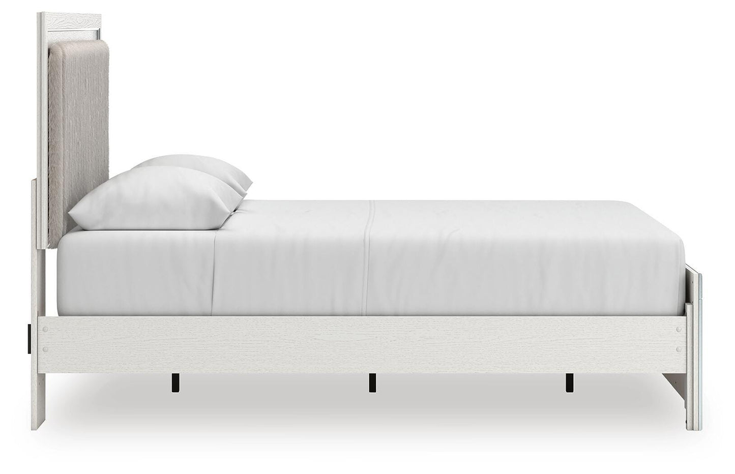 Ashley Birmonton White Queen Upholstered Panel Platform Bed