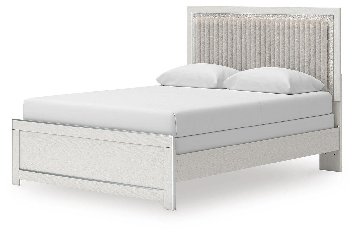 Ashley Birmonton White Queen Upholstered Panel Bed