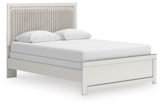 Ashley Birmonton White Queen Upholstered Panel Bed