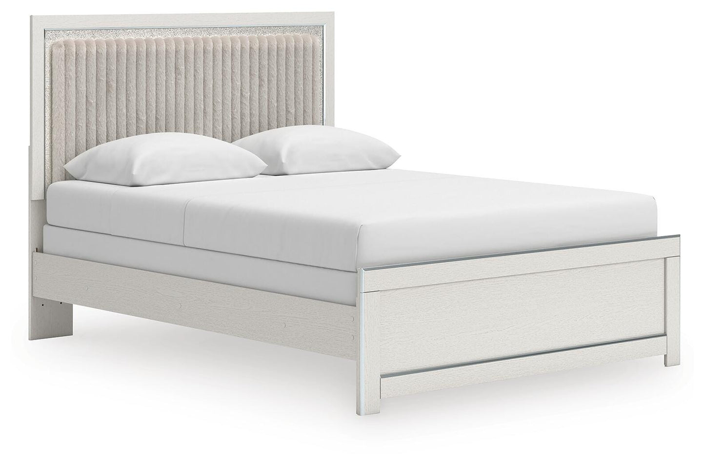Ashley Birmonton White Queen Upholstered Panel Bed