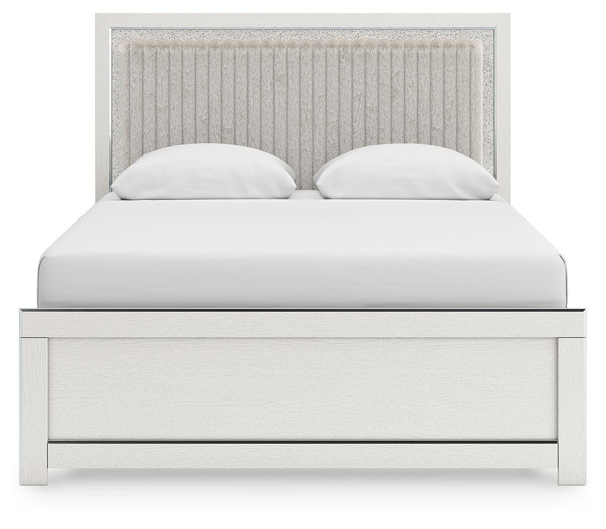 Ashley Birmonton White Queen Upholstered Panel Bed