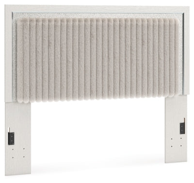 Ashley Birmonton White Queen Upholstered Panel Headboard