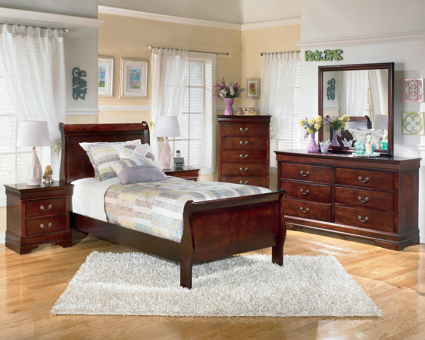 Ashley Alisdair Reddish Brown Nightstand