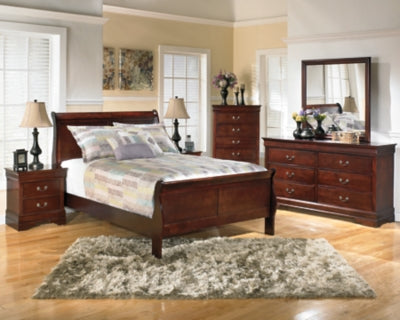 Ashley Alisdair Reddish Brown Full Sleigh Bed