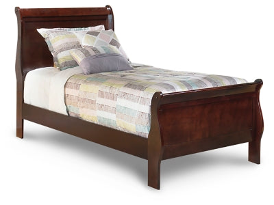 Ashley Alisdair Reddish Brown Twin Sleigh Bed