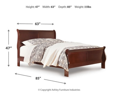 Ashley Alisdair Reddish Brown California King Sleigh Bed