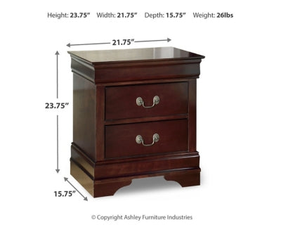 Ashley Alisdair Reddish Brown Nightstand