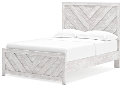 Ashley Cayboni Whitewash Full Panel Bed