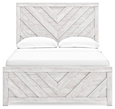 Ashley Cayboni Whitewash Full Panel Bed