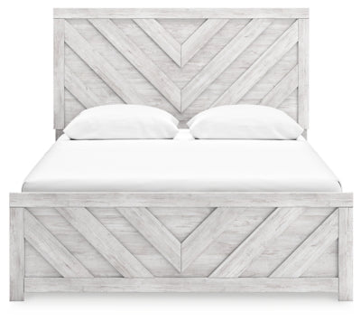 Ashley Cayboni Whitewash Queen Panel Bed