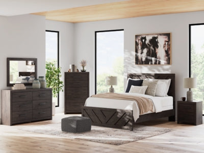 Ashley Prendonea Charcoal Queen Panel Bed