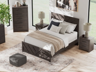 Ashley Prendonea Charcoal Queen Panel Bed