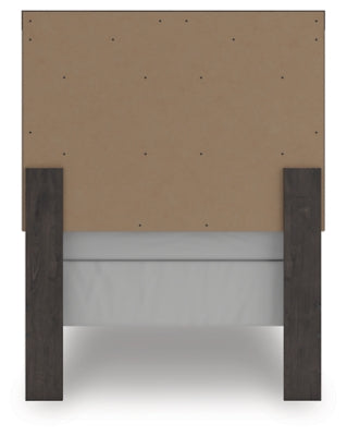 Ashley Prendonea Charcoal Twin Panel Bed