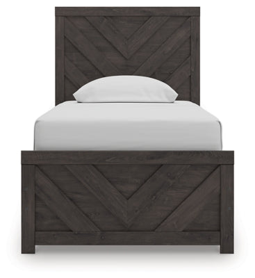 Ashley Prendonea Charcoal Twin Panel Bed