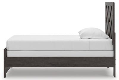 Ashley Prendonea Charcoal Twin Panel Bed