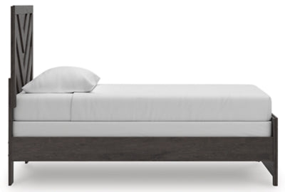 Ashley Prendonea Charcoal Twin Panel Bed