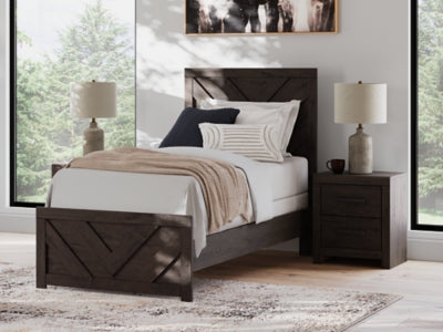 Ashley Prendonea Charcoal Twin Panel Bed