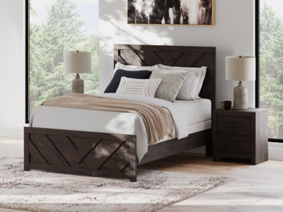 Ashley Prendonea Charcoal Full Panel Bed