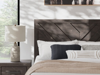 Ashley Prendonea Charcoal Queen Panel Bed