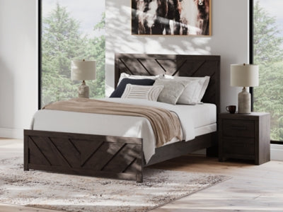 Ashley Prendonea Charcoal Queen Panel Bed