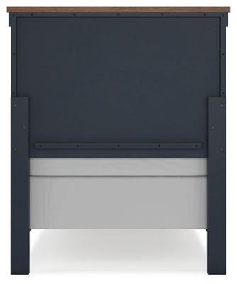 Ashley Landocken Brown Blue Twin Panel Bed