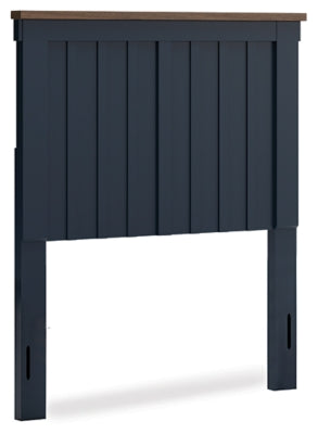 Ashley Landocken Brown Blue Twin Panel Headboard