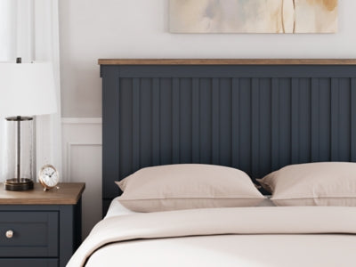 Ashley Landocken Brown Blue Queen Panel Headboard