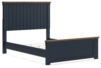 Ashley Landocken Brown Blue Full Panel Bed