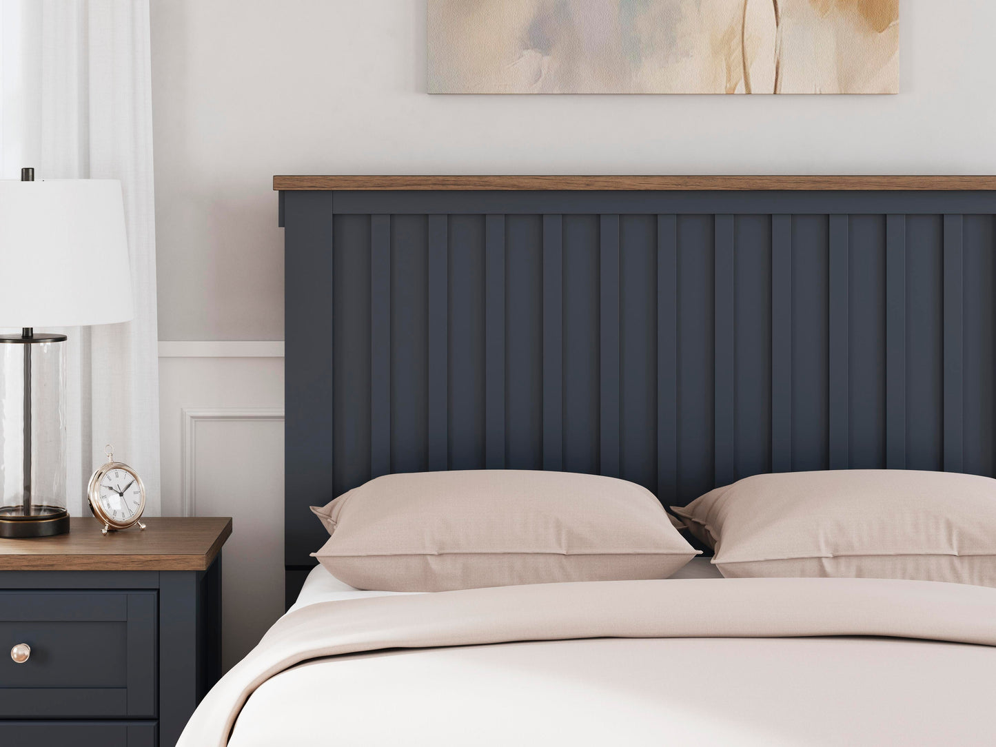 Ashley Landocken Brown Blue Full Panel Bed