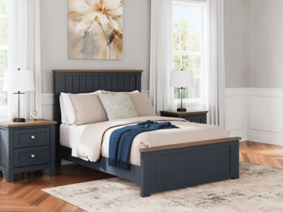 Ashley Landocken Brown Blue Full Panel Bed