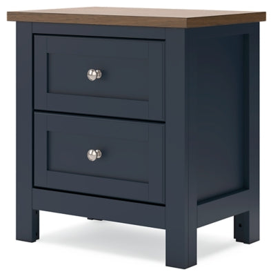 Ashley Landocken Brown Blue Nightstand